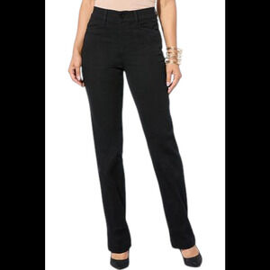 DG2 by Diane Gilman Angled Pocket Trouser Jean Black - Petite